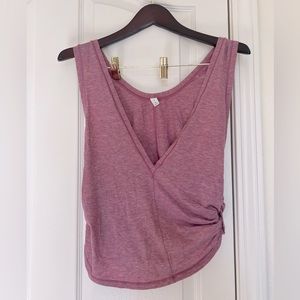 Lululemon pink side tie reversible tank top